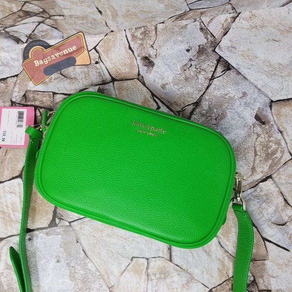Astrid Oval Crossbody Leather Camera Bag Green Jay Kate Spade - Picture 5 of 7